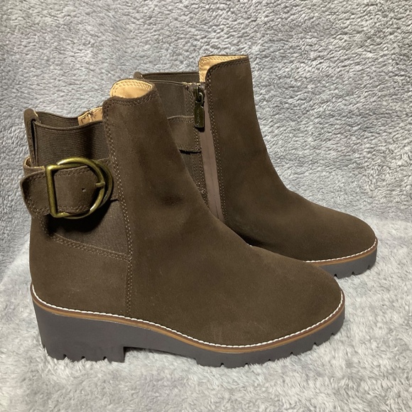 NWT Blondo Dakota women Java Brown suede ankle boots side zipper SZ 9.5 Trending - Picture 2 of 6